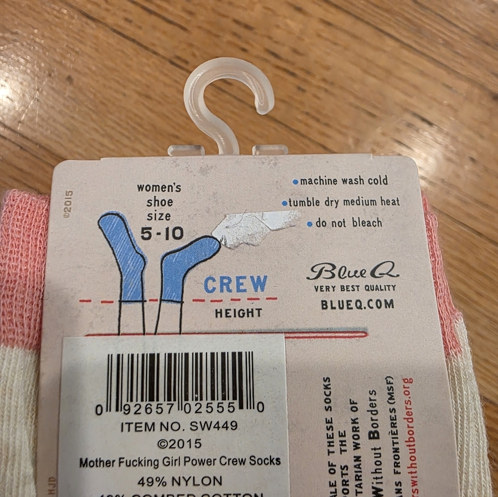 Blue Q Girl Power Socks - Picture 2 of 2